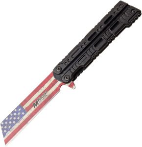 MTech Flag Linerlock A/O Black Aluminum