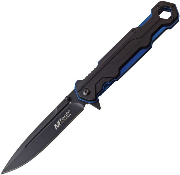 MTech Linerlock Blue Liners Black Blade