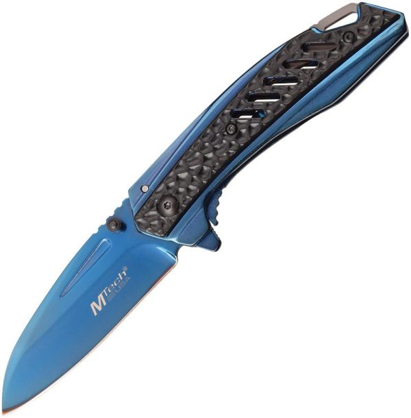 MTech Framelock A/O Blue - TiNi Coated Blade