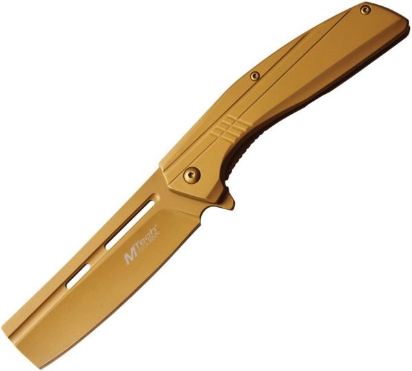 MTech Linerlock A/O Gold - TiNi Coated Blade