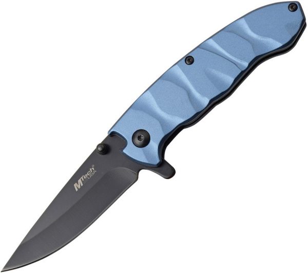 MTech Linerlock A/O Blue - Blue Aluminum Handle