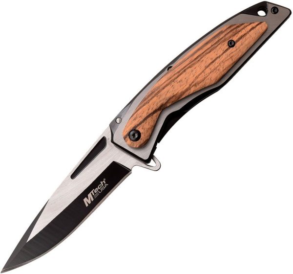 MTech Wood Framelock A/O - Light Brown Pakkawood