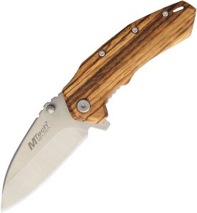 MTech Linerlock A/O Zebrawood - Compact Assisted