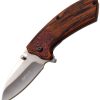MTech Linerlock A/O Assisted Opening Brown Pakkawood
