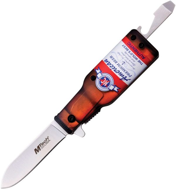 Mtech Bottle Linerlock A/O - American Beer Multi-Tool