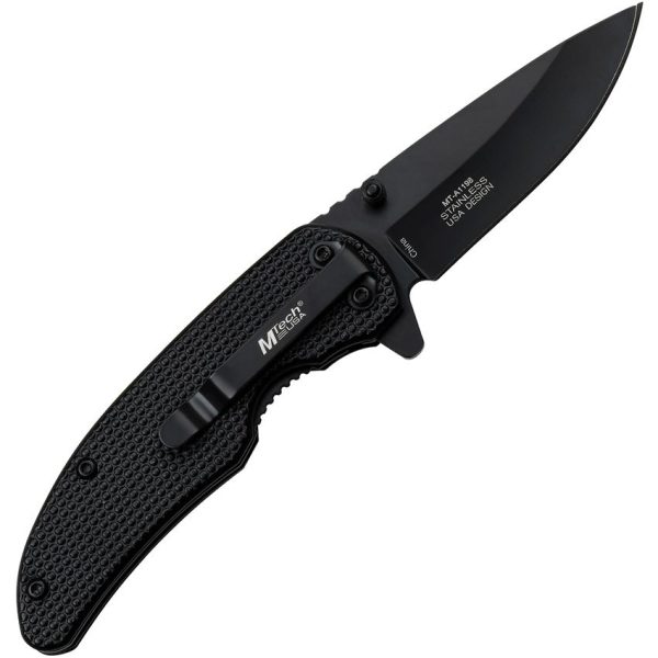MTech Linerlock Black Oxide Assisted Opening Knife