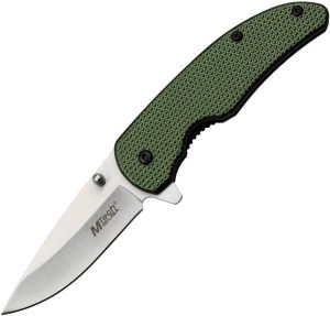 MTech Linerlock Green Aluminum Assisted Opening