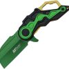 Mtech Linerlock A/O Green - TiNi Wharncliffe Blade