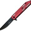 Mtech MTA1200 Linerlock Assisted Opening - Red Aluminum