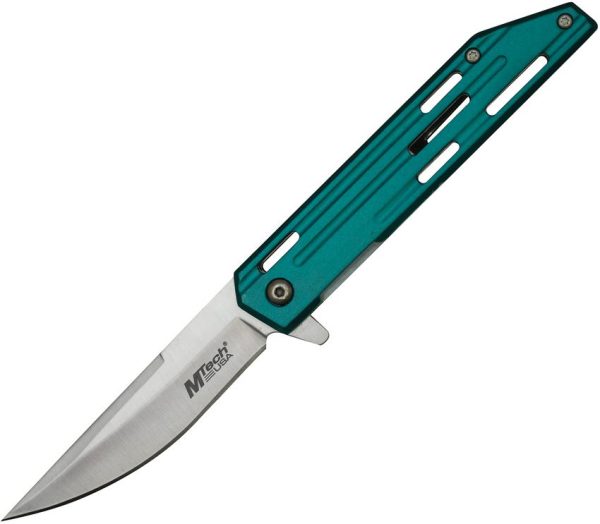 Mtech MTA1200 Linerlock Assisted Opening - Teal Aluminum