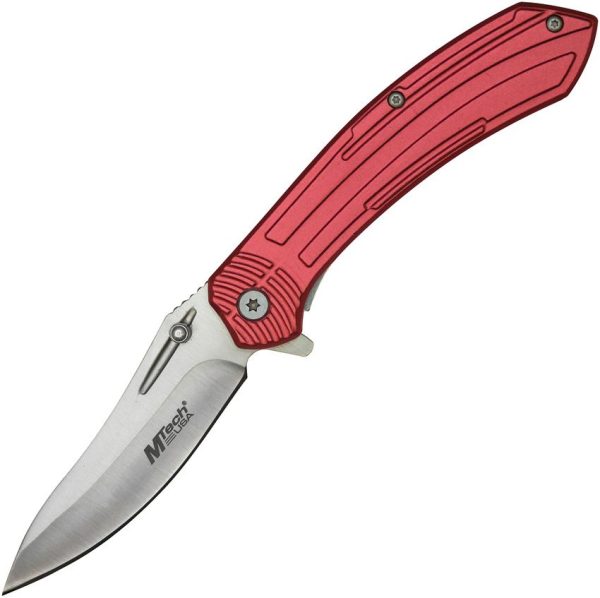 Mtech MTA1201 Linerlock Assisted Opening - Red Aluminum