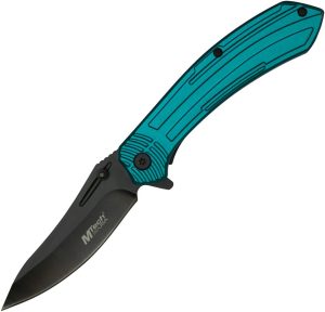Mtech MTA1201 Linerlock Assisted Opening - Teal Aluminum
