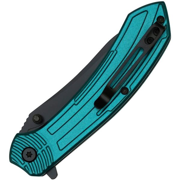 Mtech MTA1201 Linerlock Assisted Opening - Teal Aluminum