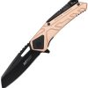 Mtech Linerlock A/O Sheepsfoot Tan Fire Starter