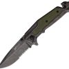 Mtech Linerlock A/O Drop Point Green G10 Utility