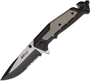 Mtech Linerlock A/O Drop Point Tan G10 Utility