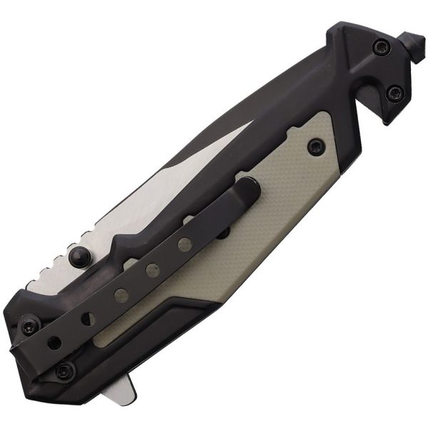 Mtech Linerlock A/O Drop Point Tan G10 Utility