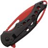 Mtech Linerlock A/O Drop Point Black Red Blade