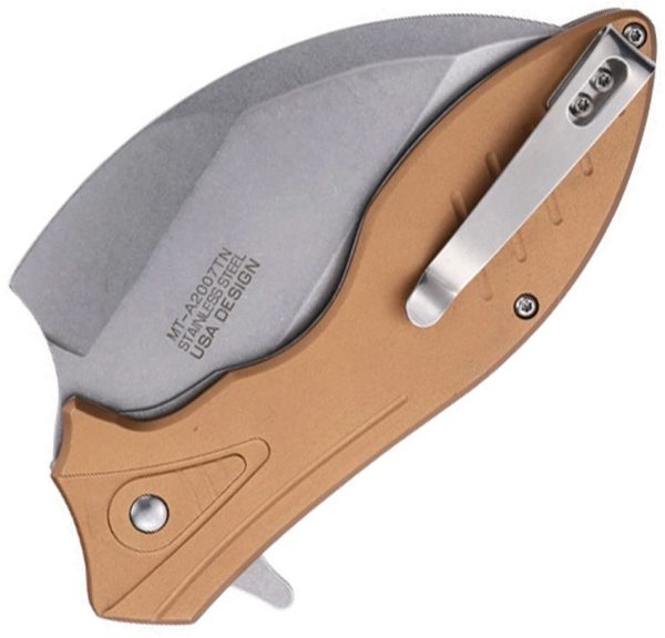 Mtech Linerlock A/O Assisted Opening Tan Aluminum