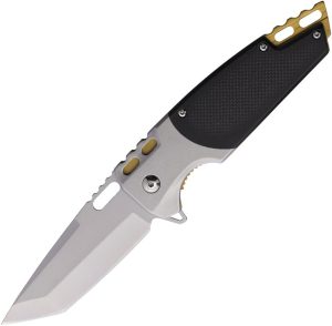 Mtech Linerlock A/O Tanto Blade - Black/Silver Handle