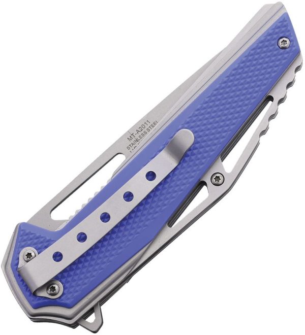 Mtech Linerlock A/O Blue Nylon - 3.63 inches