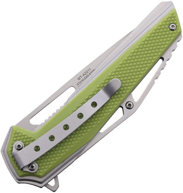 Mtech Linerlock A/O Green Nylon - 3.63 inches