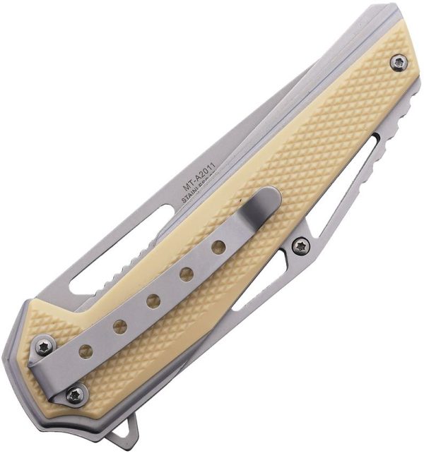 Mtech Linerlock A/O Tan Nylon - 3.63 inches