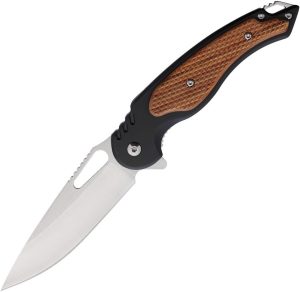 Mtech Linerlock A/O Dark Brown Wood Onlay