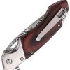 Mtech Linerlock A/O Brown Wood Damascus Tanto Knife
