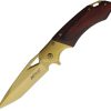 Mtech Linerlock A/O Gold Tanto Wood Handle Knife