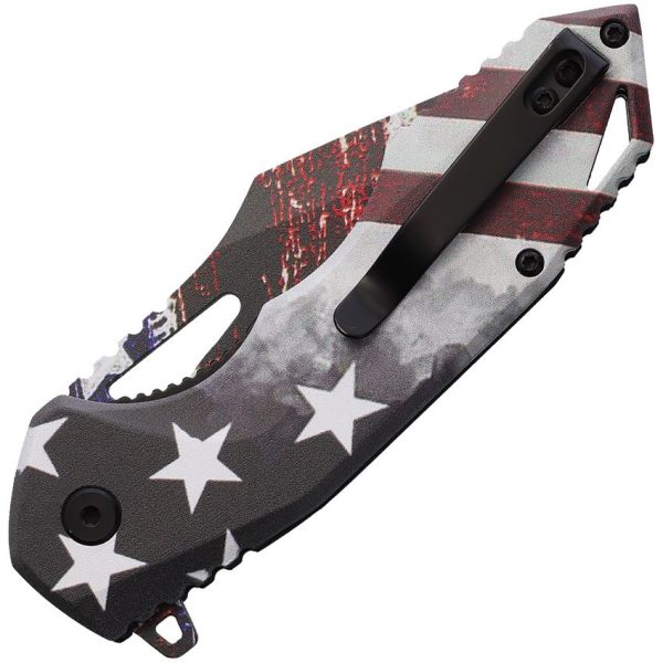 Mtech Flag Linerlock A/O Assisted Folding Knife