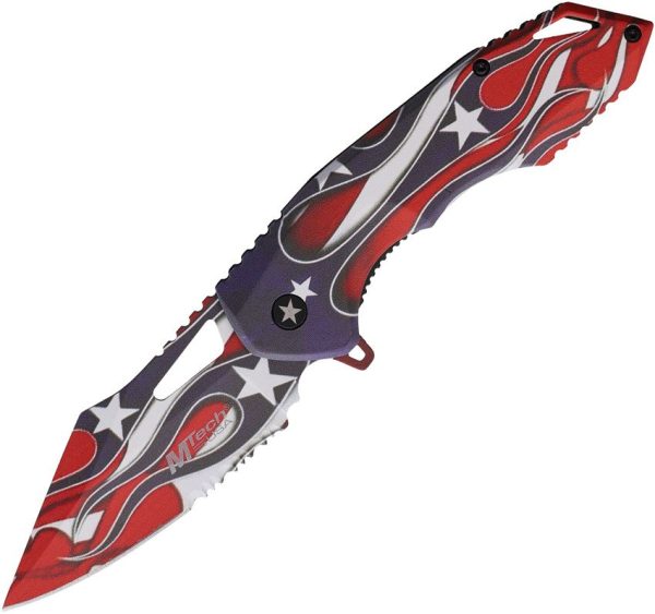 Mtech Flag Linerlock A/O Patriotic Folding Knife