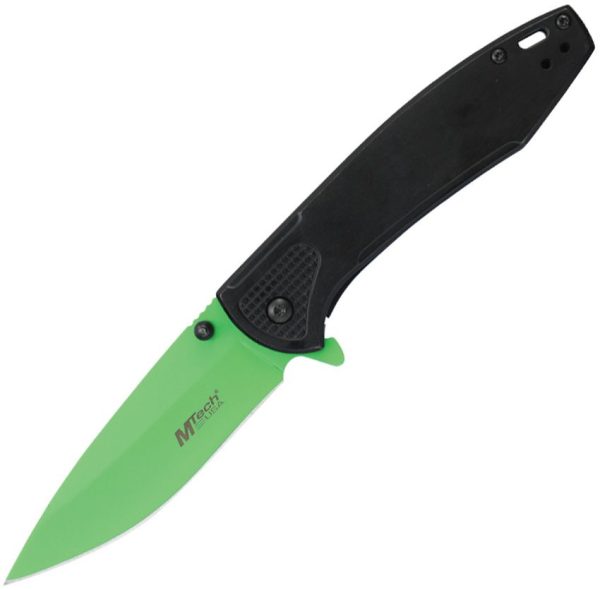 Mtech Framelock A/O Green Electroplated Blade