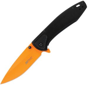 Mtech Framelock A/O Orange Electroplated Blade