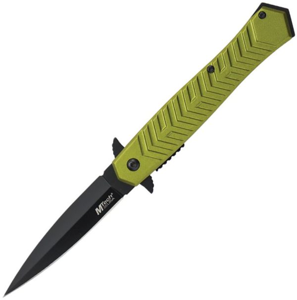 Mtech Linerlock A/O Green Spear Point Knife