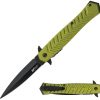 Mtech Linerlock A/O Green Spear Point Knife