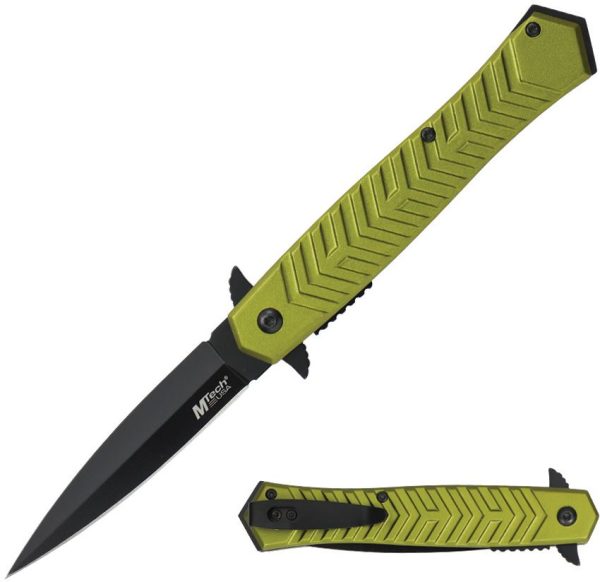 Mtech Linerlock A/O Green Spear Point Knife
