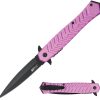 Mtech Linerlock A/O Assisted Folding Knife - Pink Aluminum