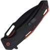 Mtech Linerlock A/O Drop Point - Black/Orange G10