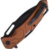Mtech Linerlock A/O Drop Point - Brown Aluminum