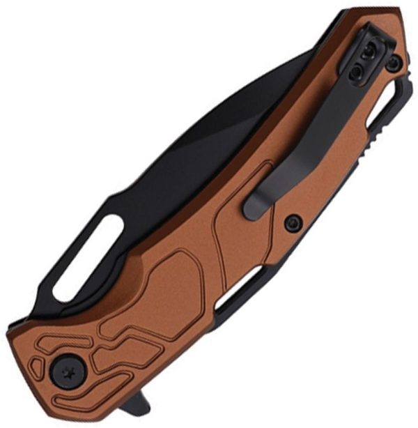 Mtech Linerlock A/O Drop Point - Brown Aluminum