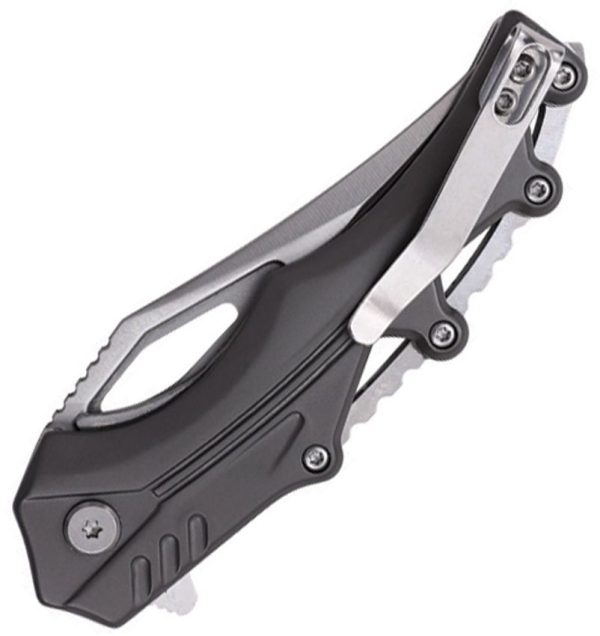 Mtech Linerlock A/O Clip Point - Gray TiNi Stainless