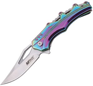 Mtech Linerlock A/O Clip Point - Spectrum TiNi Rainbow