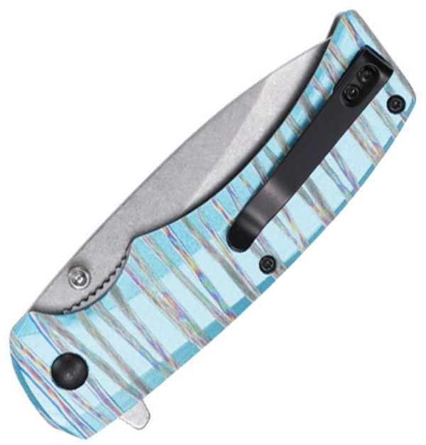 Mtech MTA2030 Linerlock Drop Point Blue Aluminum