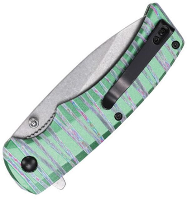 Mtech MTA2030 Linerlock Drop Point Green Aluminum