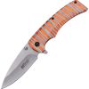 Mtech MTA2030 Linerlock Drop Point Orange Aluminum