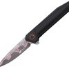 Mtech MTA2031 Linerlock Damascus Drop Point Black