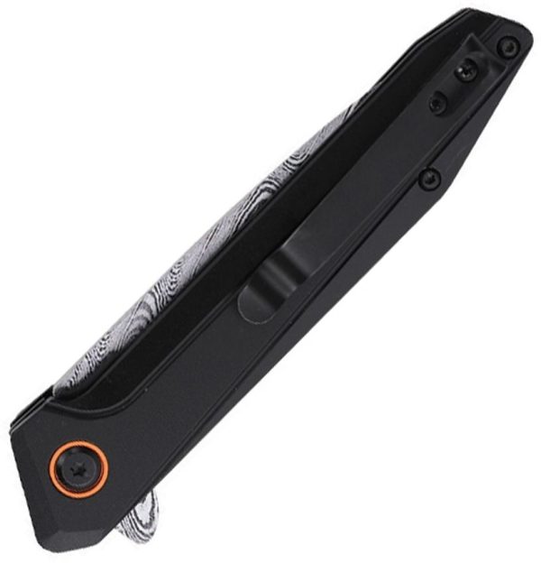 Mtech MTA2031 Linerlock Damascus Drop Point Black