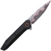 Mtech MTA2031 Linerlock Damascus Drop Point Black