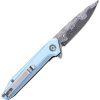 Mtech MTA2031 Linerlock Damascus Drop Point Blue